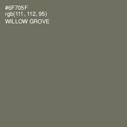 #6F705F - Willow Grove Color Image